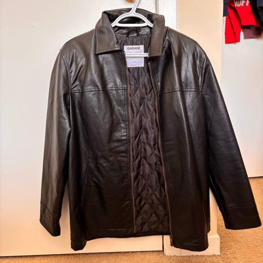 Garage Women’s Oversized Black Leather Jacket